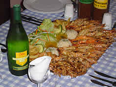 prawn and seafood dish Fishmonger Restaurant Ponto do Ouro